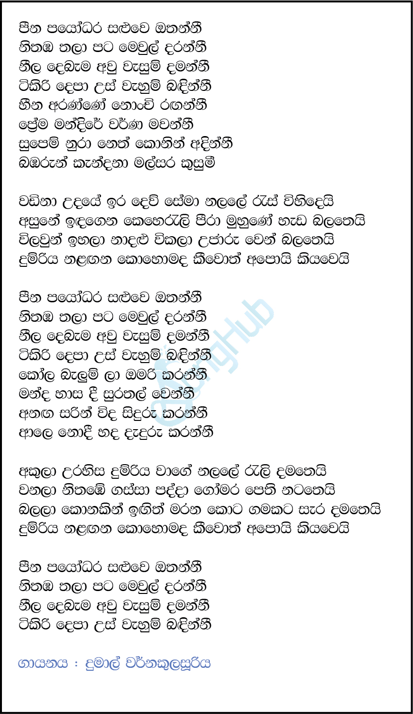 Nonchi Raganni (Naada Yaathra) Lyrics